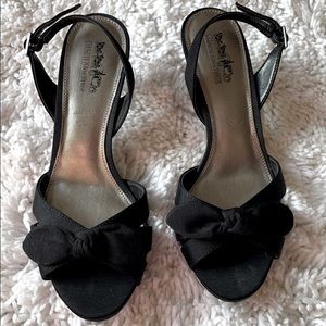NWOT Coach and Four Black Slingback Open Toe Heels